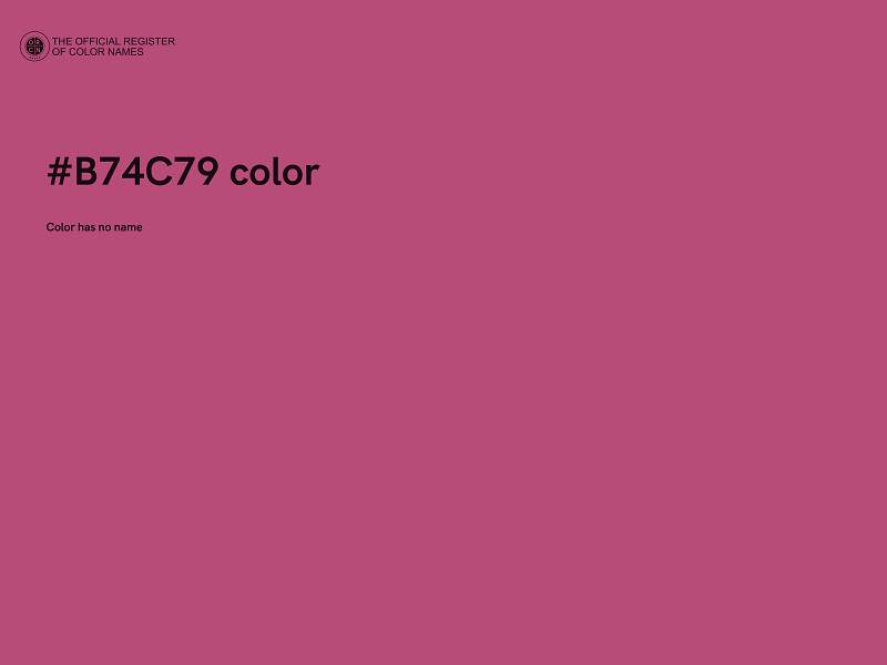 #B74C79 color image