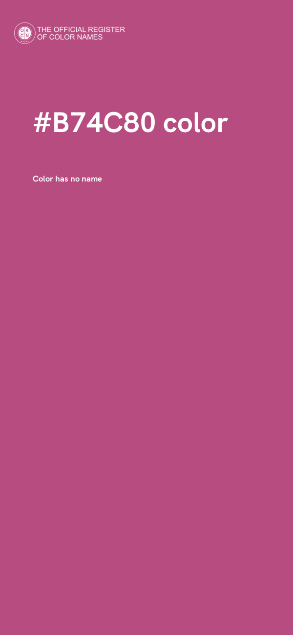 #B74C80 color image