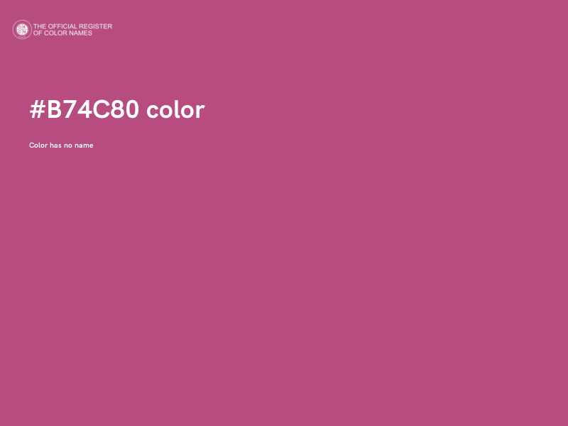#B74C80 color image