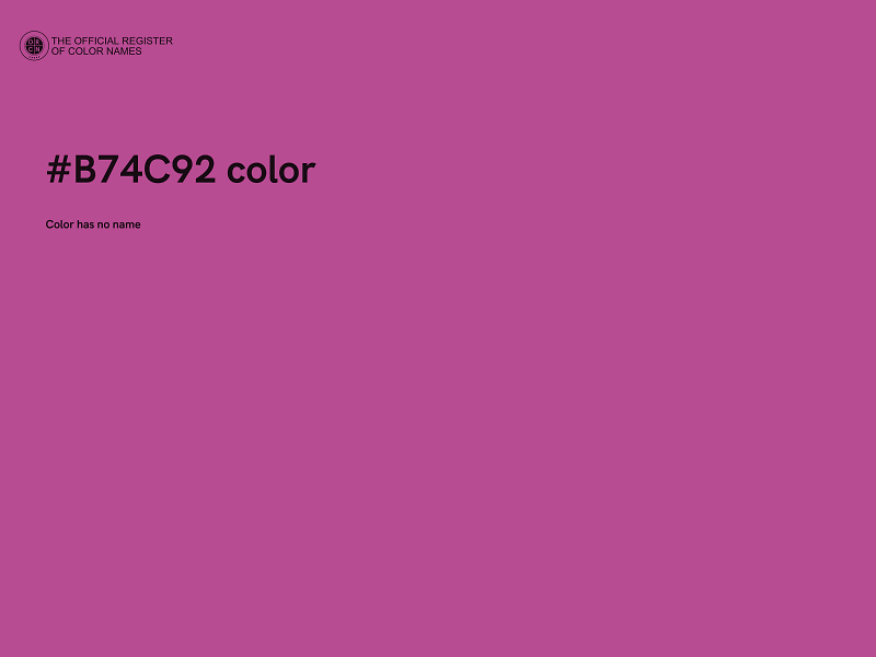 #B74C92 color image