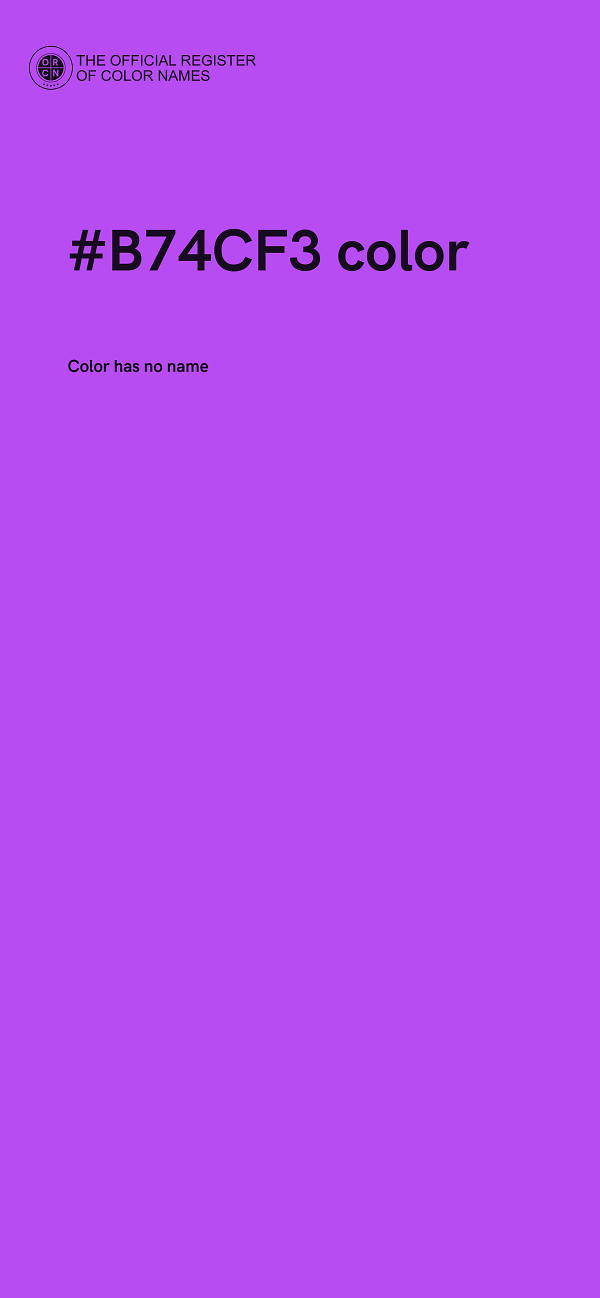#B74CF3 color image