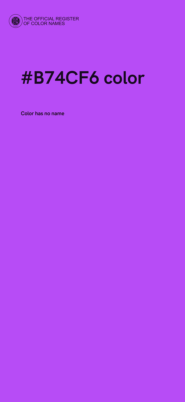 #B74CF6 color image