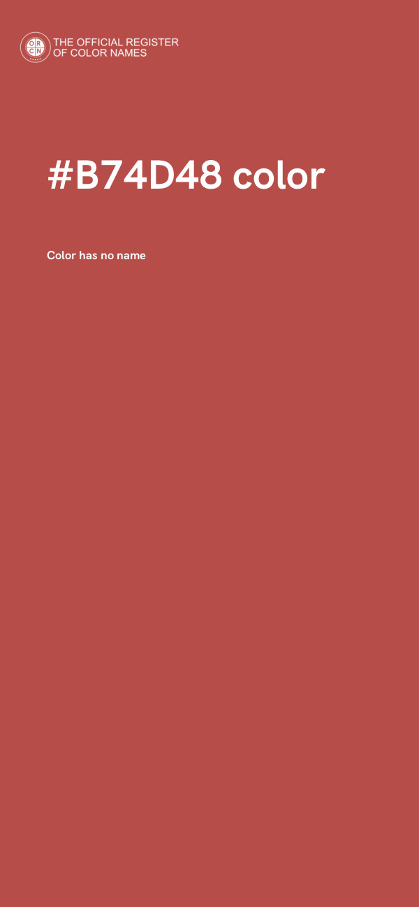 #B74D48 color image