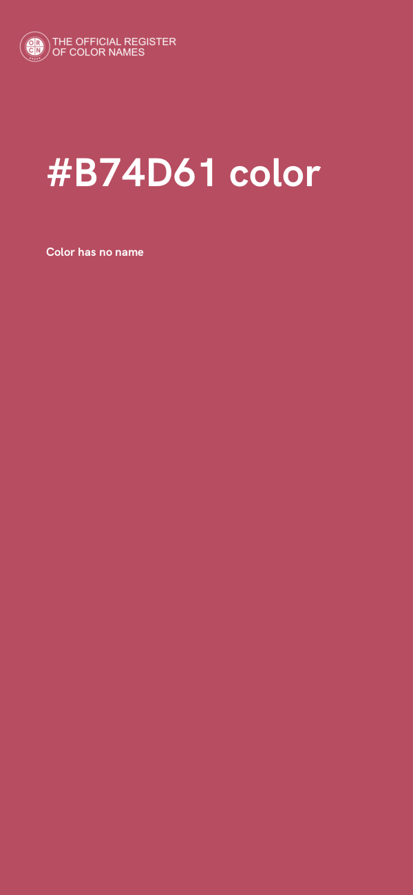 #B74D61 color image