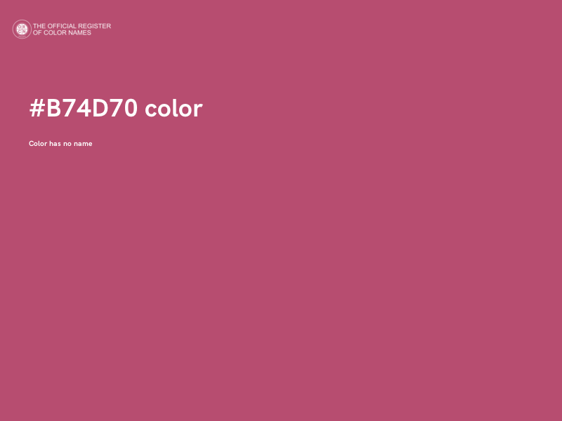 #B74D70 color image