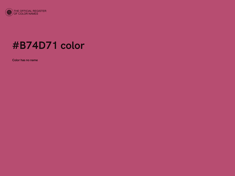 #B74D71 color image