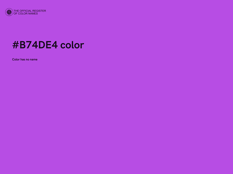 #B74DE4 color image
