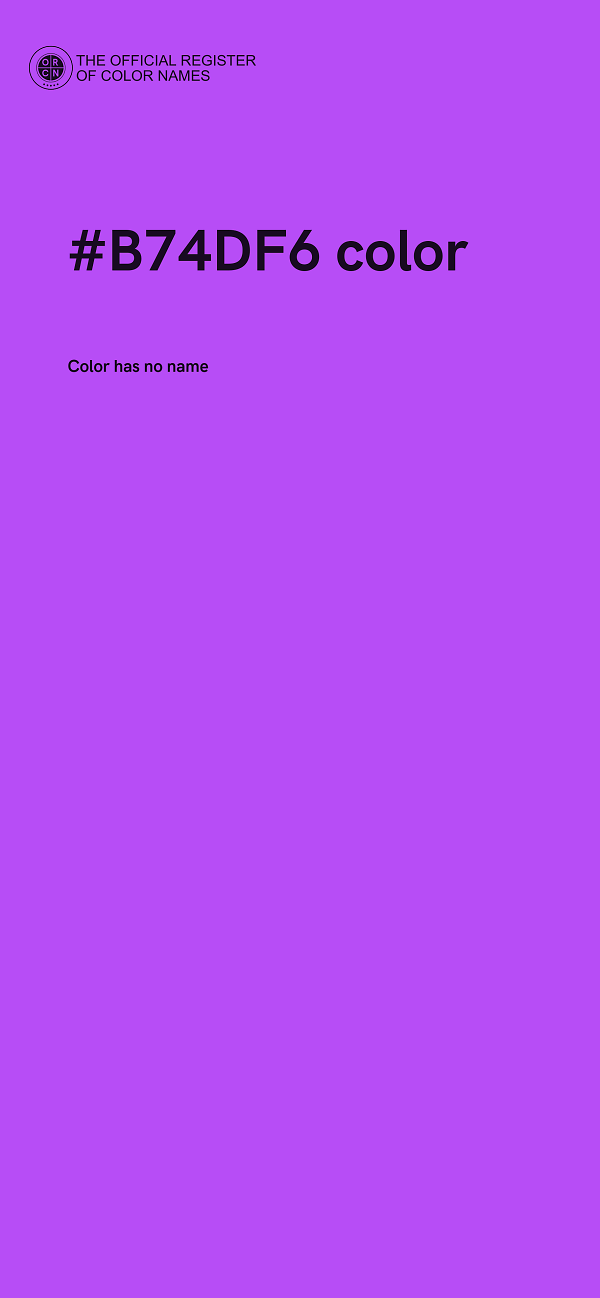 #B74DF6 color image