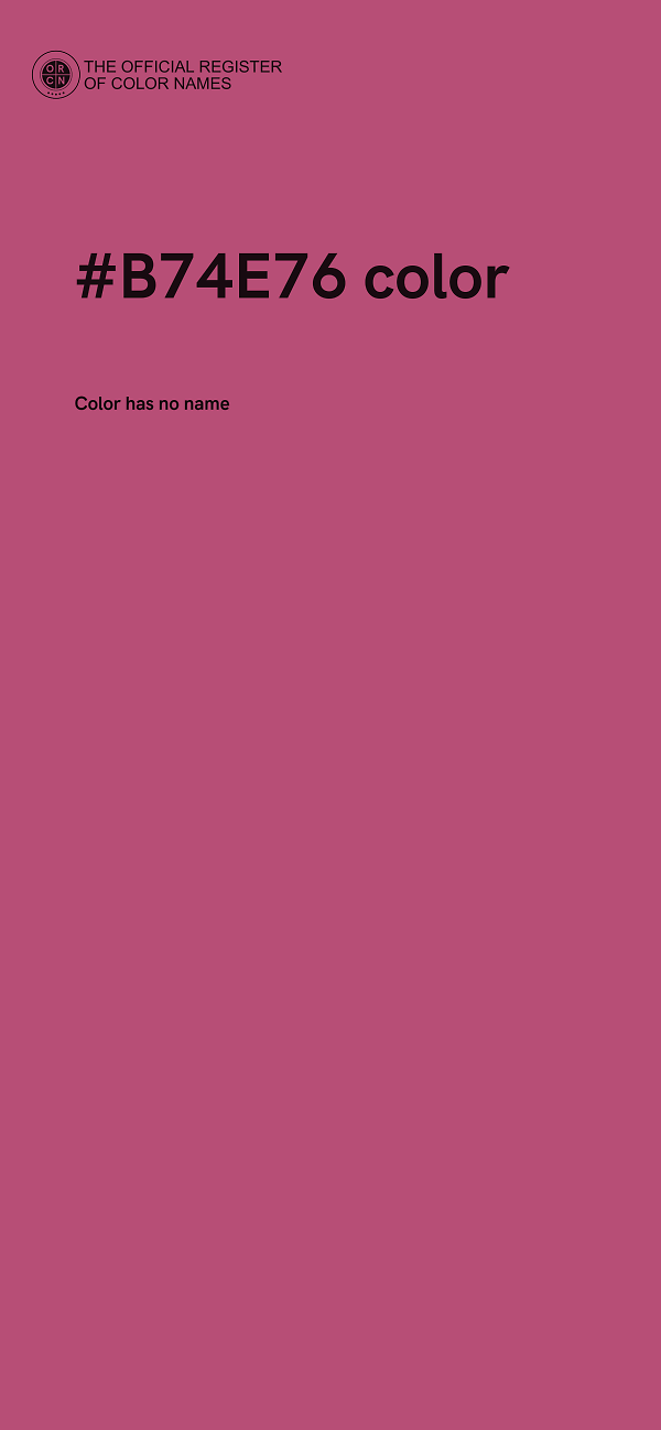 #B74E76 color image