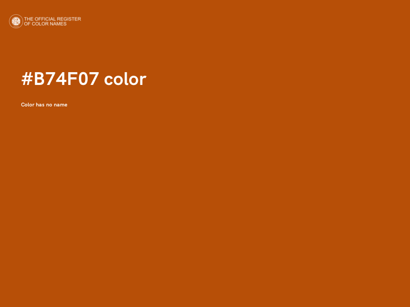 #B74F07 color image
