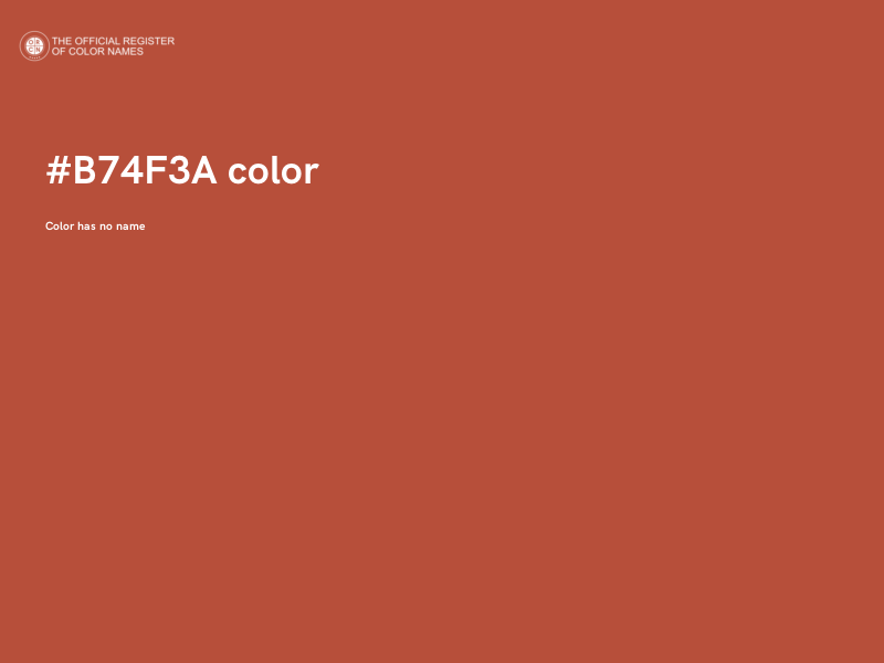 #B74F3A color image