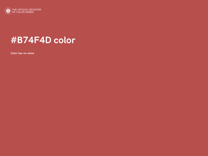 #B74F4D color image