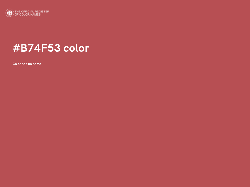 #B74F53 color image