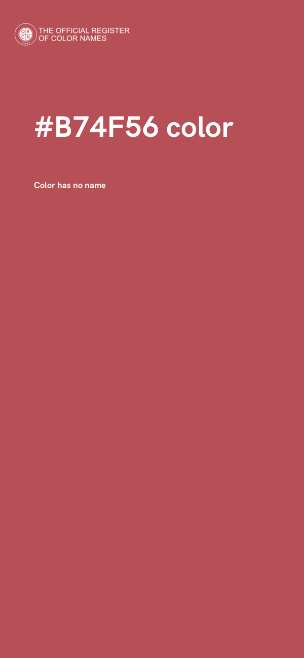 #B74F56 color image