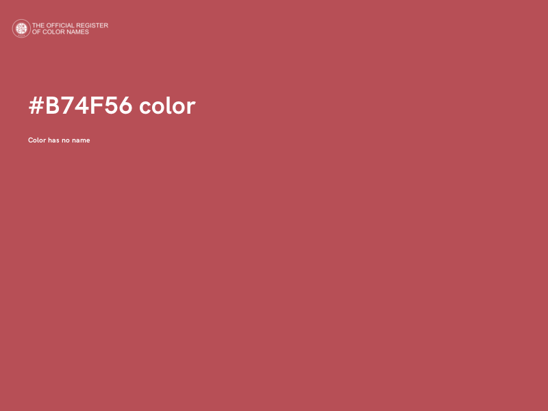 #B74F56 color image