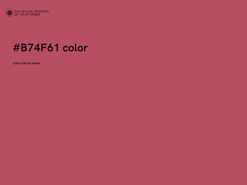 #B74F61 color image
