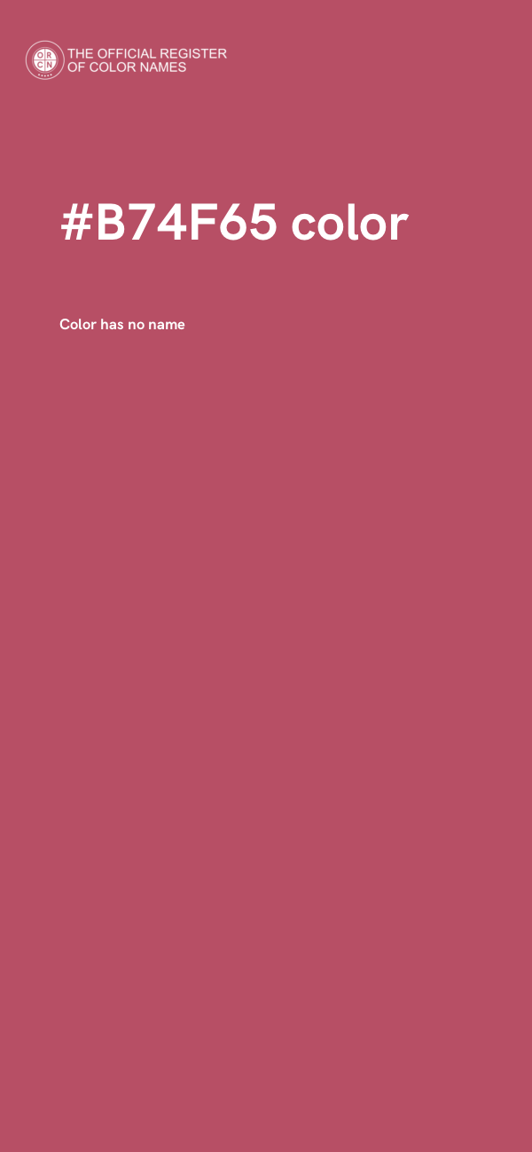 #B74F65 color image