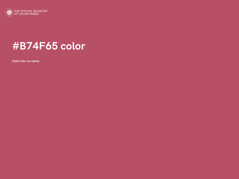#B74F65 color image