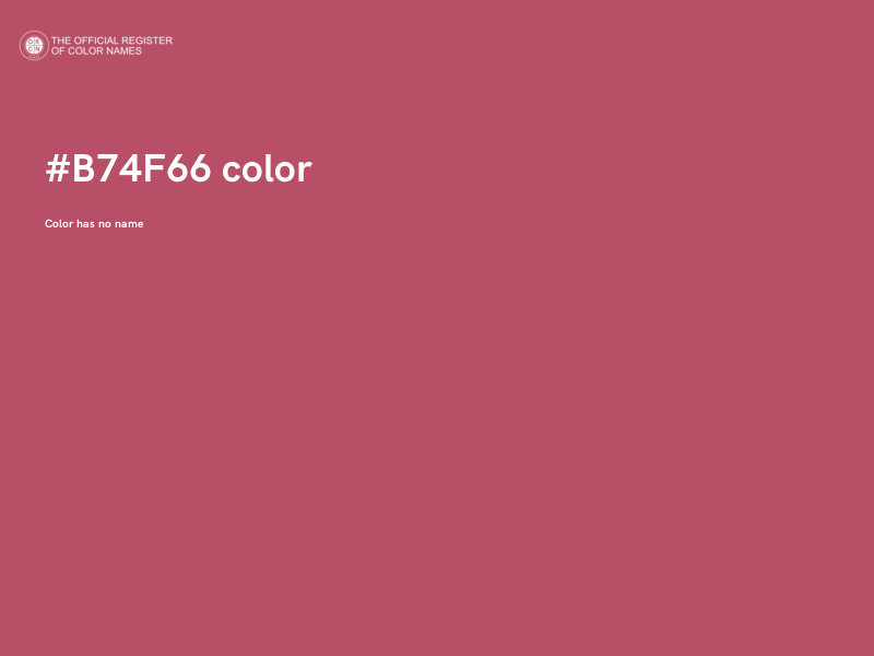 #B74F66 color image