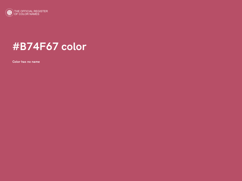#B74F67 color image