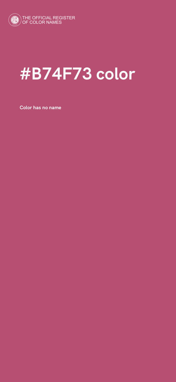 #B74F73 color image