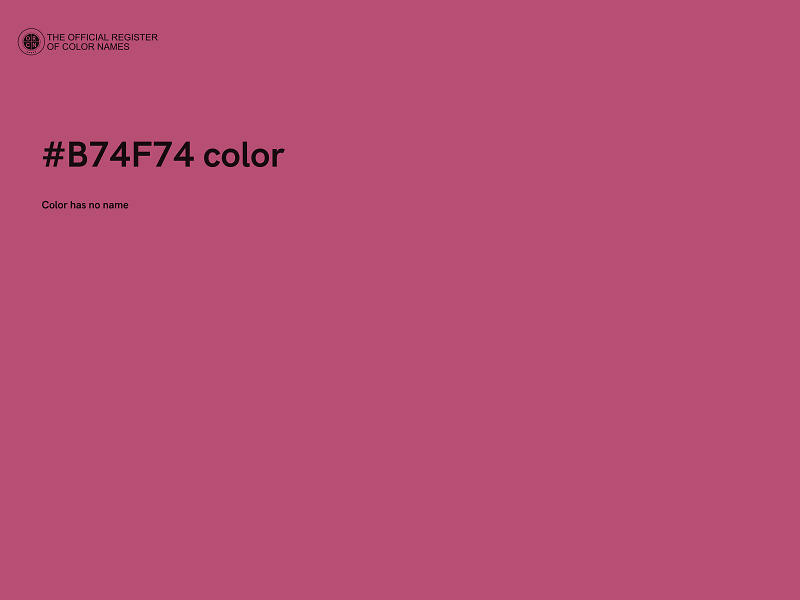 #B74F74 color image