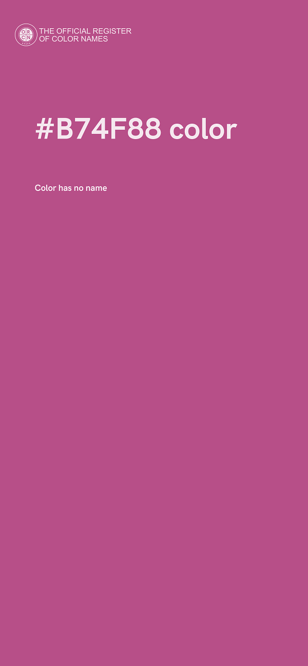 #B74F88 color image