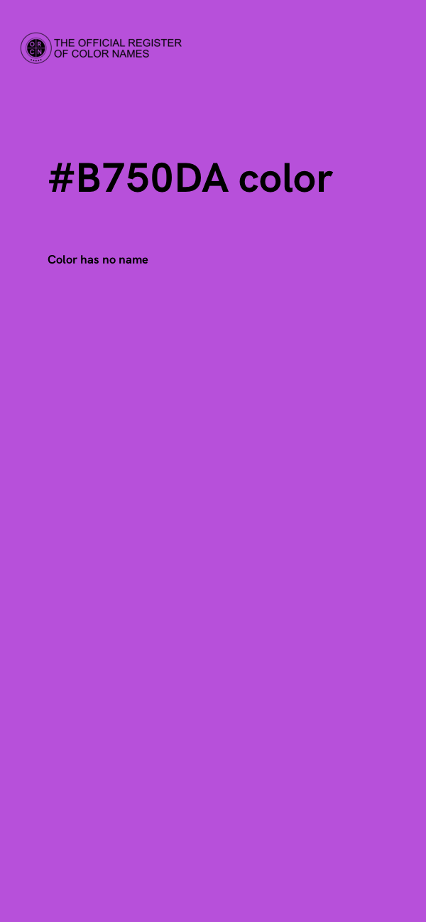 #B750DA color image