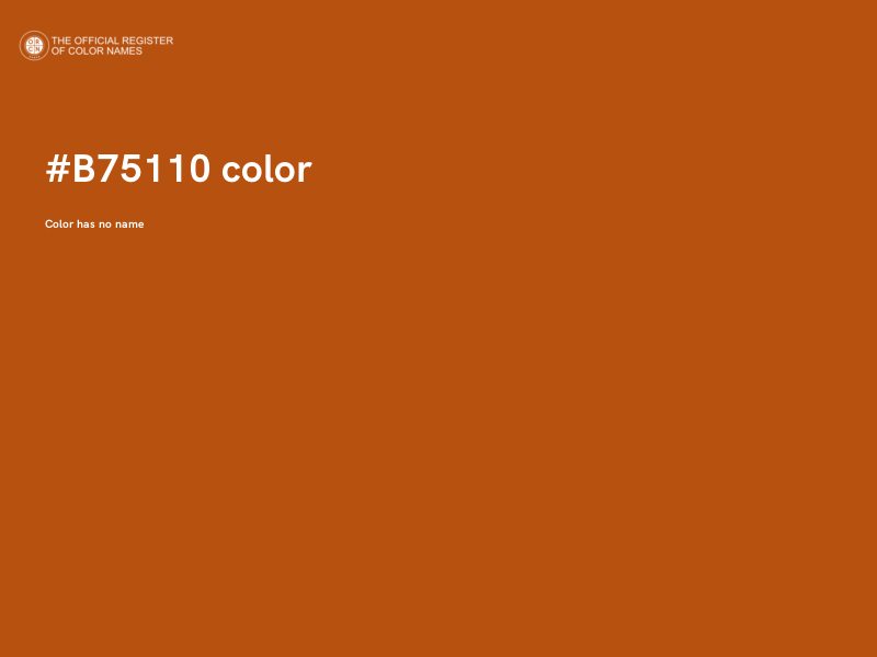 #B75110 color image