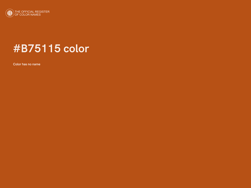 #B75115 color image