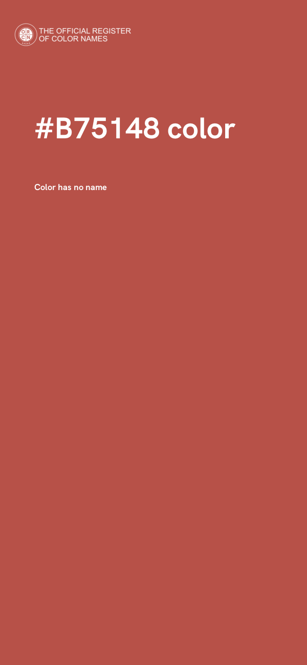 #B75148 color image