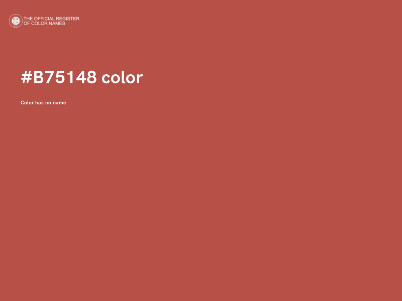 #B75148 color image