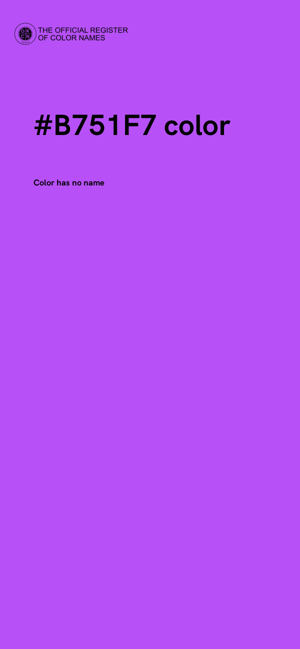 #B751F7 color image