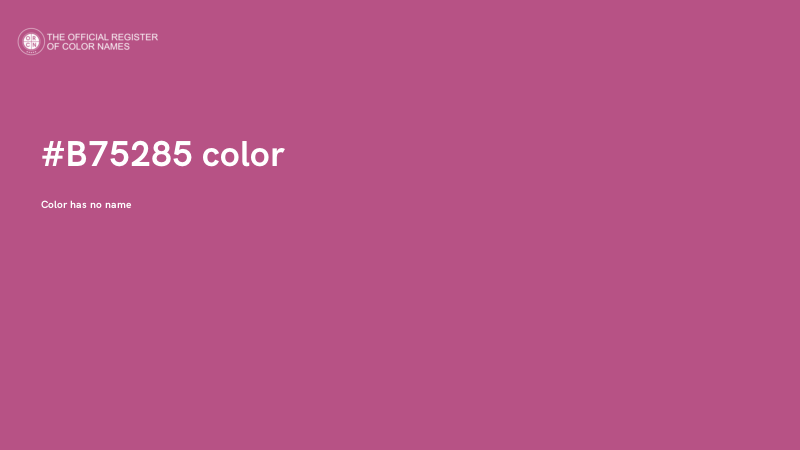 #B75285 color image