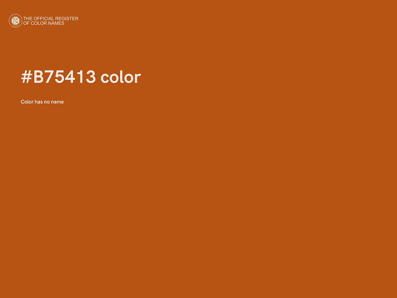 #B75413 color image