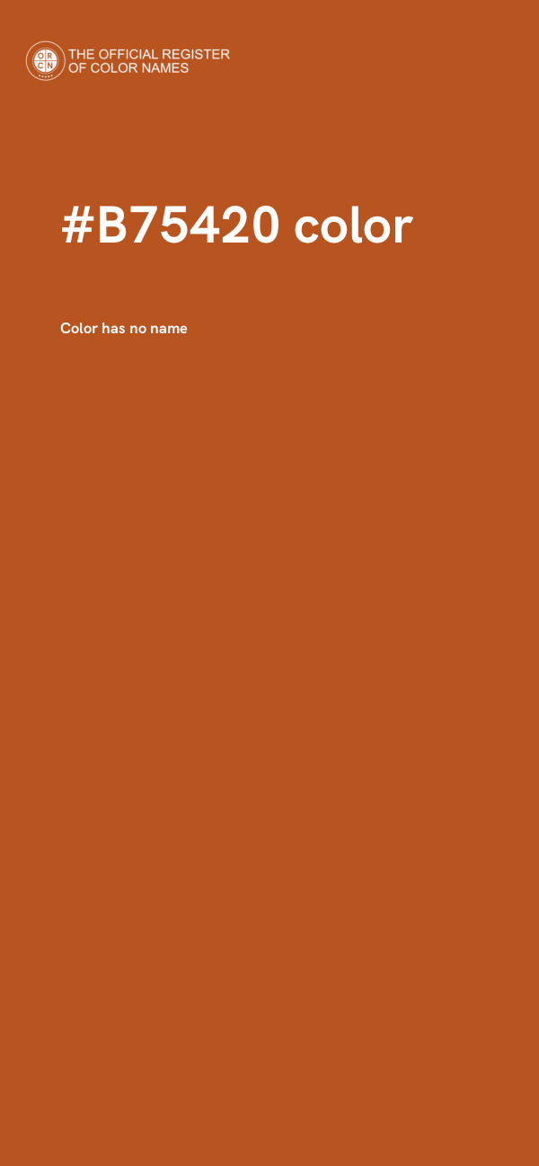 #B75420 color image