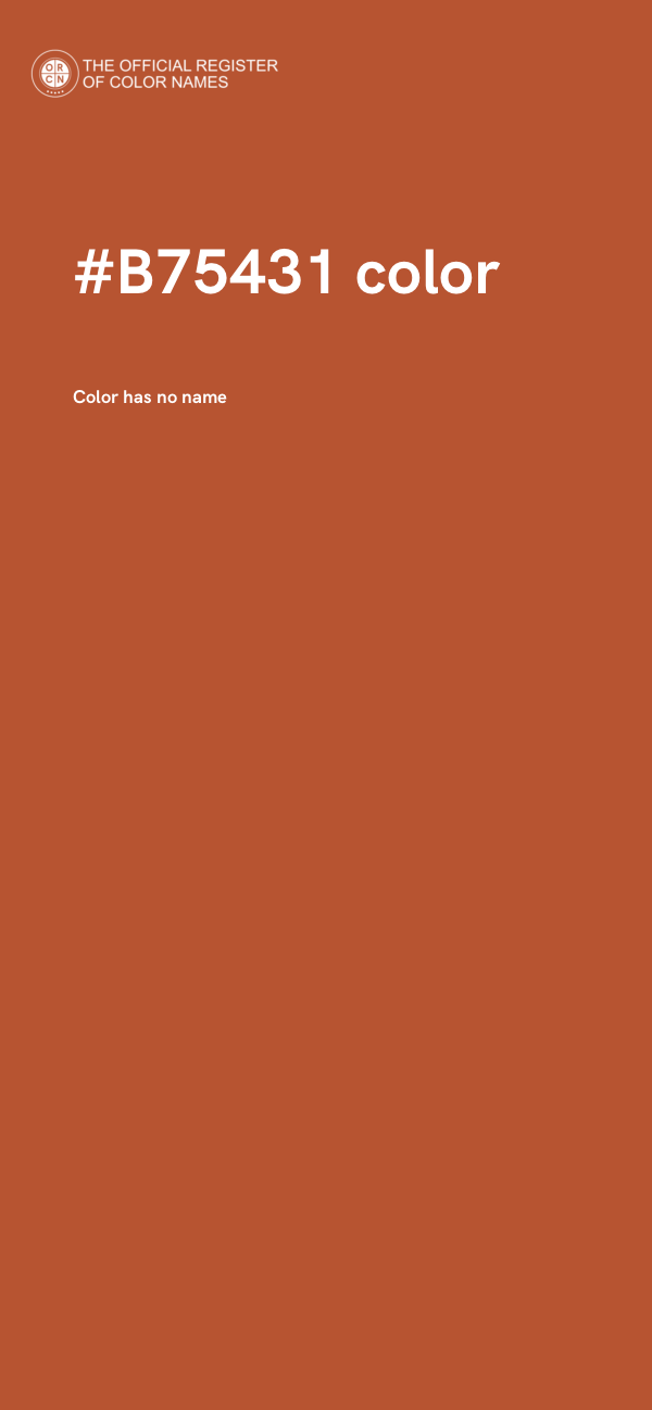 #B75431 color image