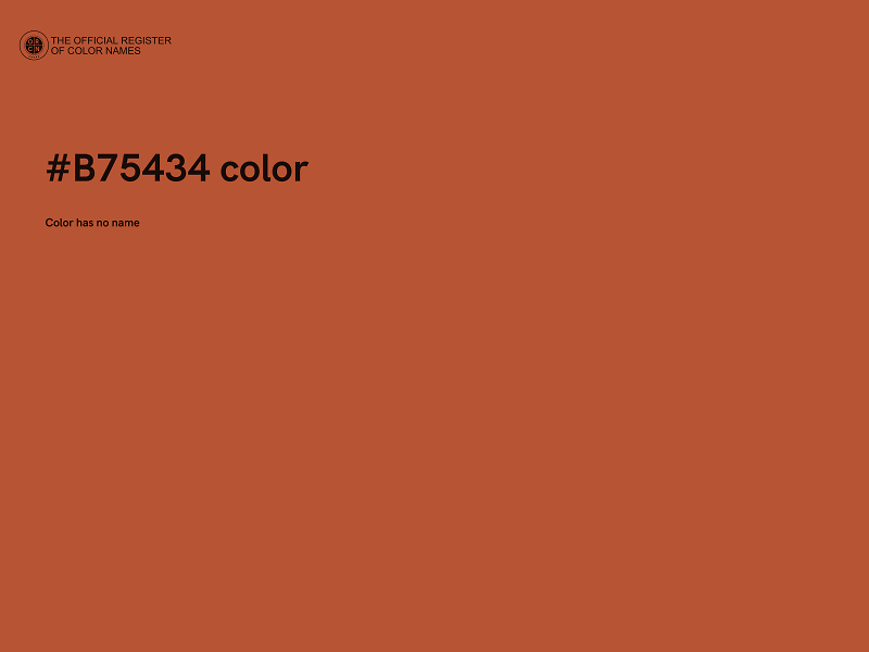 #B75434 color image