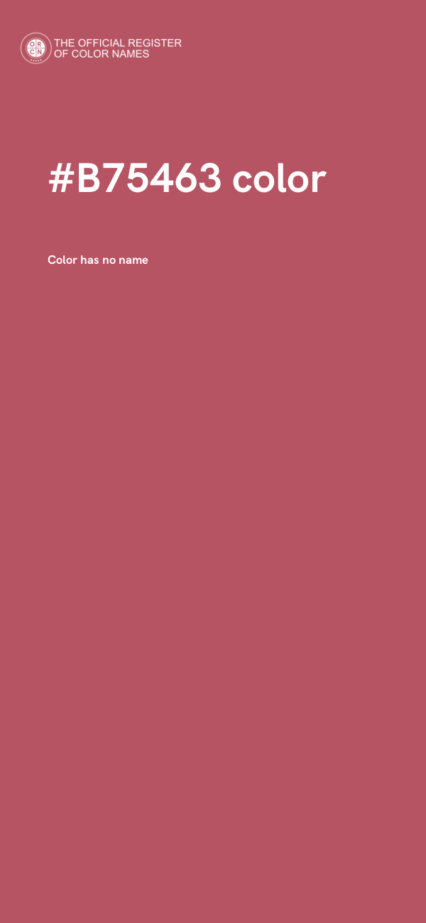 #B75463 color image