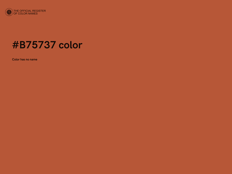 #B75737 color image
