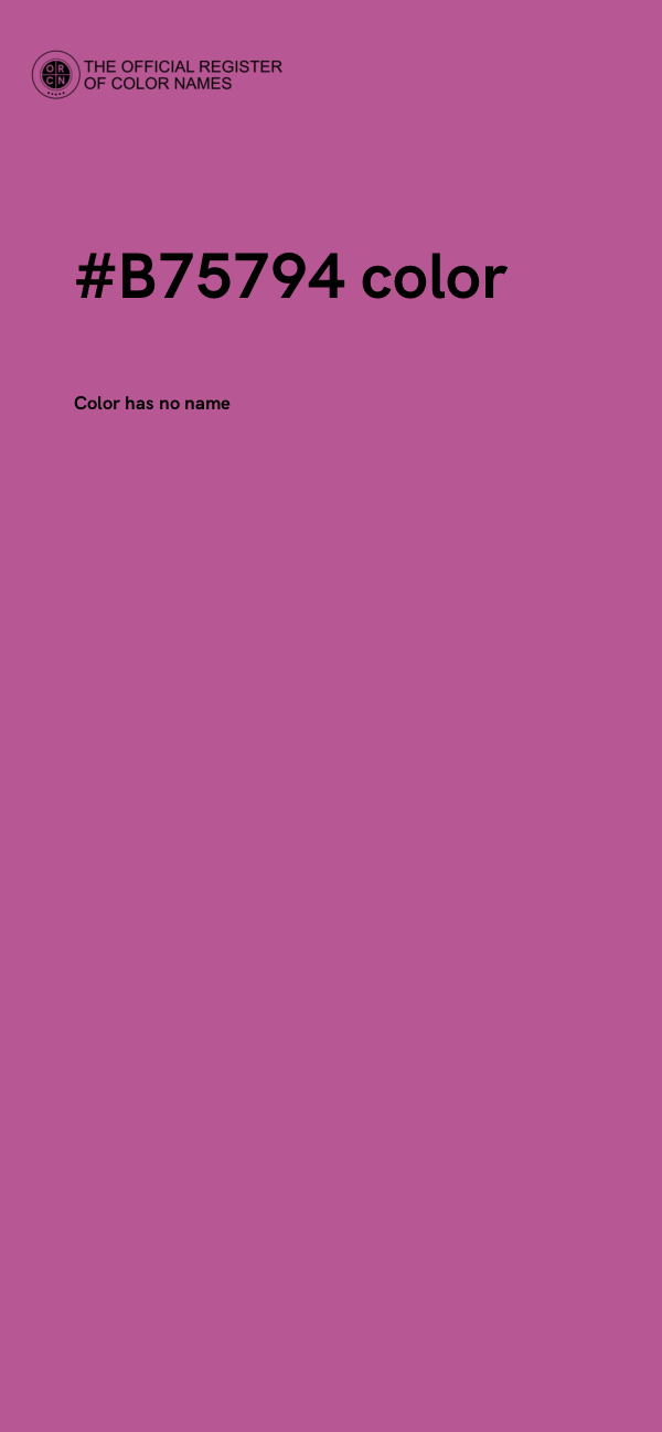 #B75794 color image