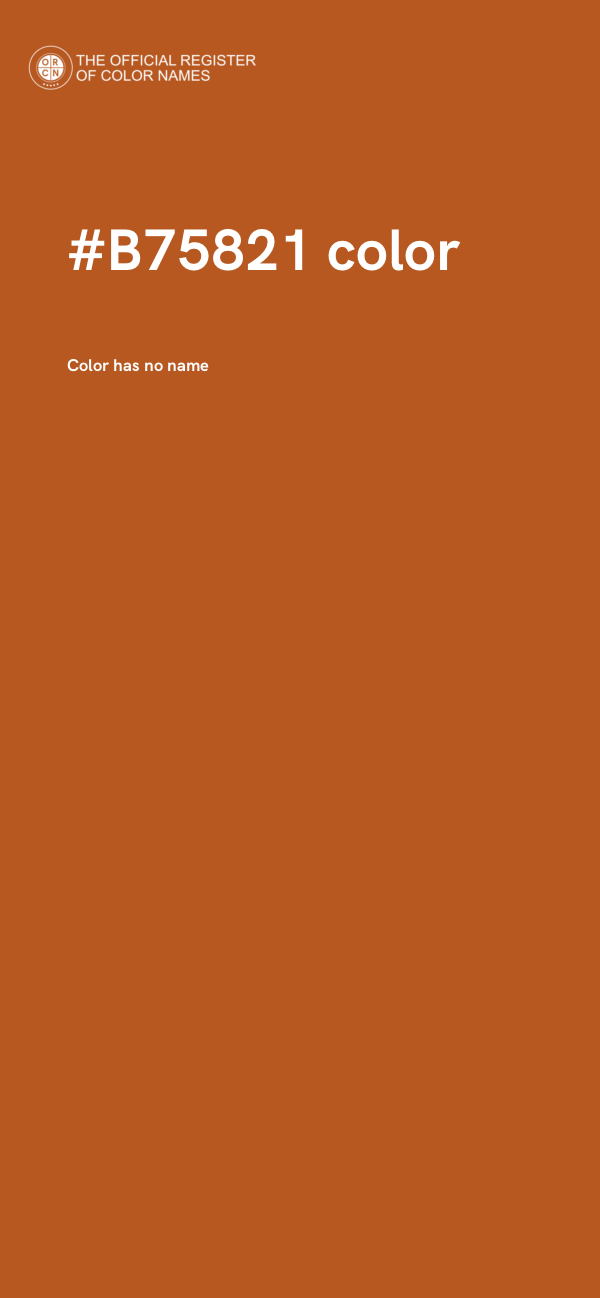 #B75821 color image