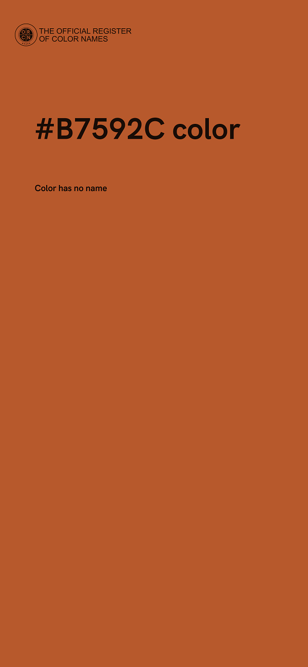 #B7592C color image