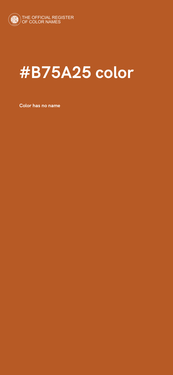 #B75A25 color image