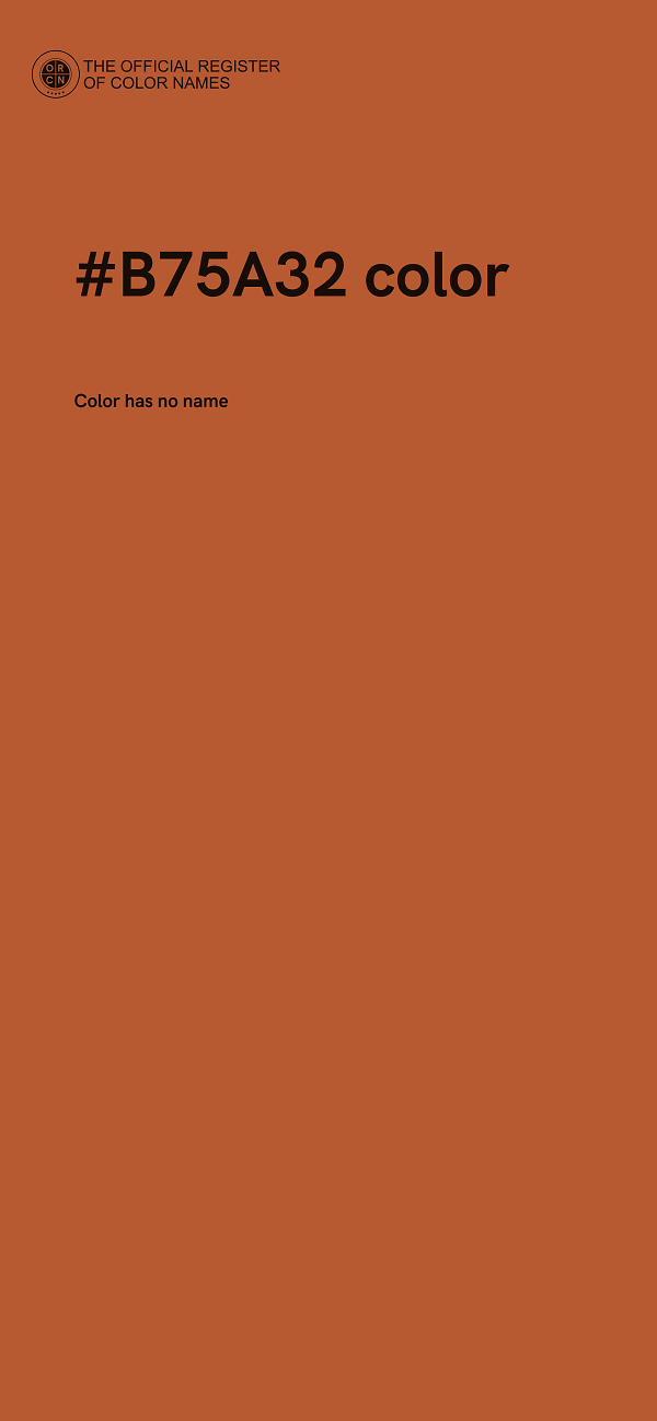 #B75A32 color image