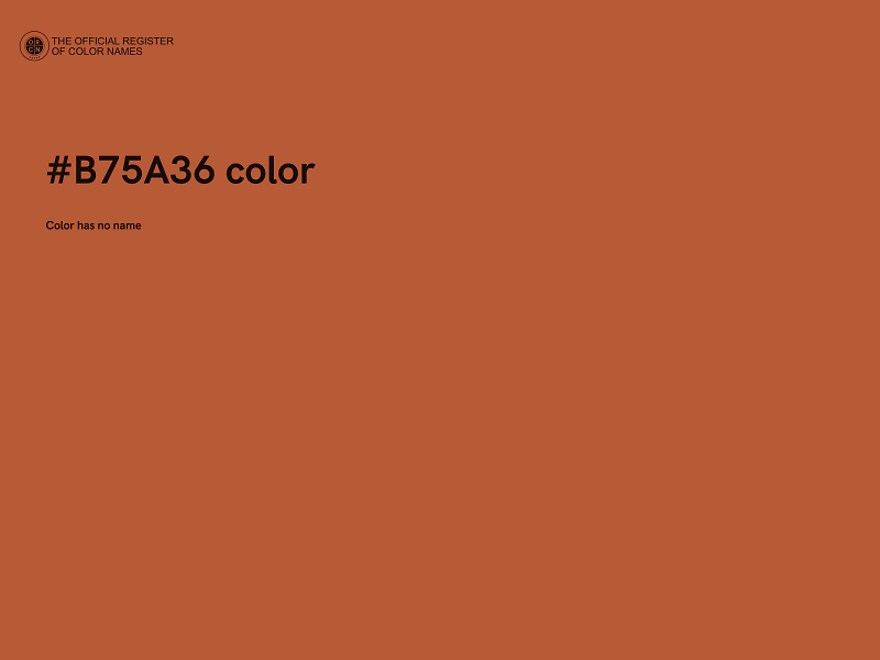 #B75A36 color image