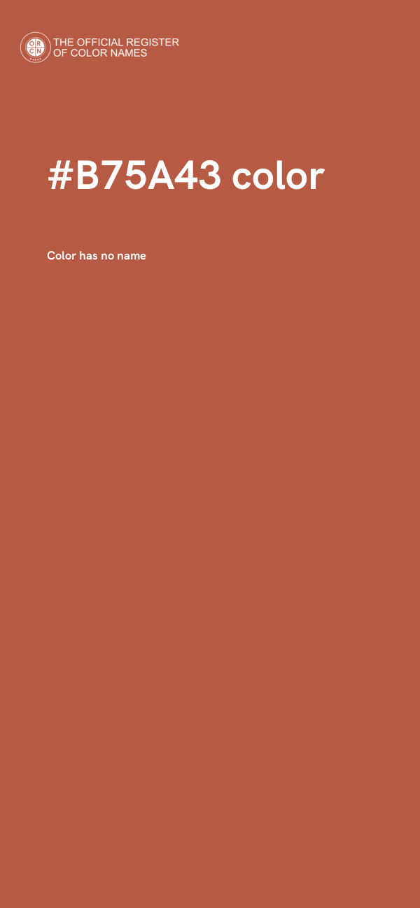 #B75A43 color image