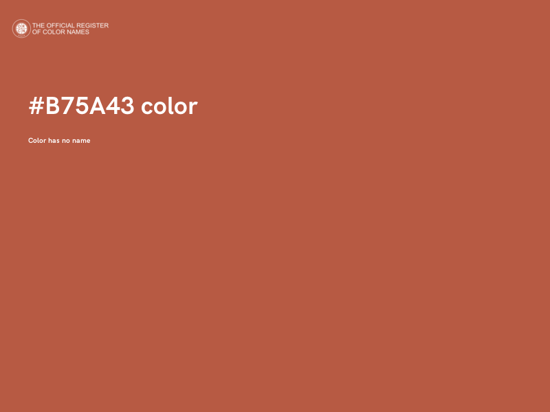 #B75A43 color image