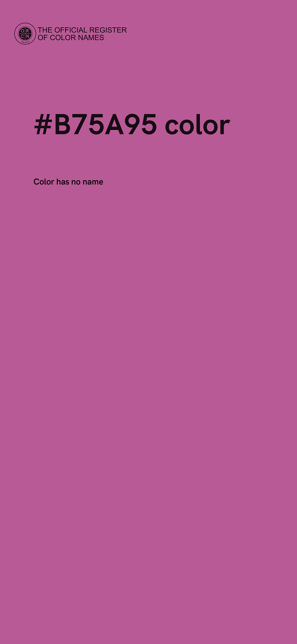 #B75A95 color image