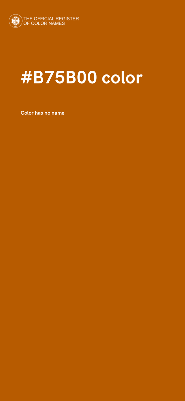 #B75B00 color image